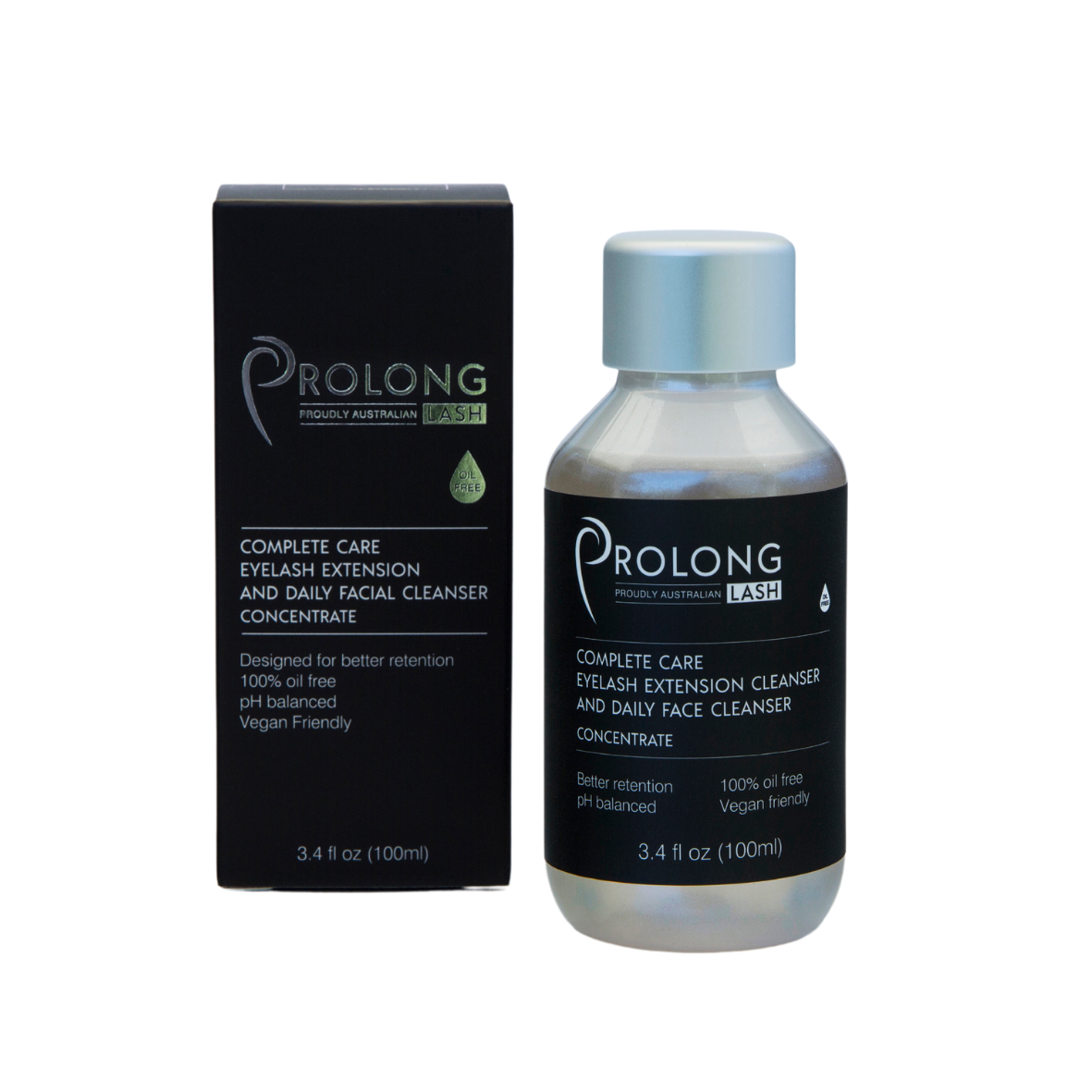 100ml Prolong Lash Cleanser Concentrate Box and Bottle