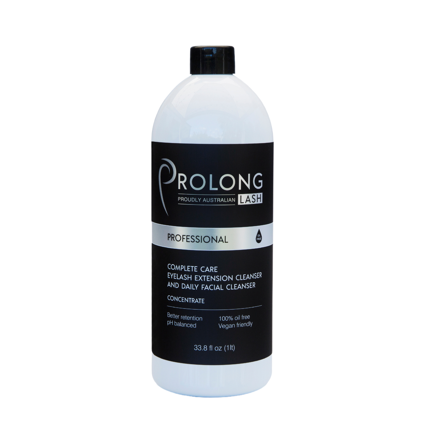 1 litre Prolong Lash Cleanser Concentrate with black lid