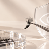 Lash tweezers highlighting professional ocular safety practices.