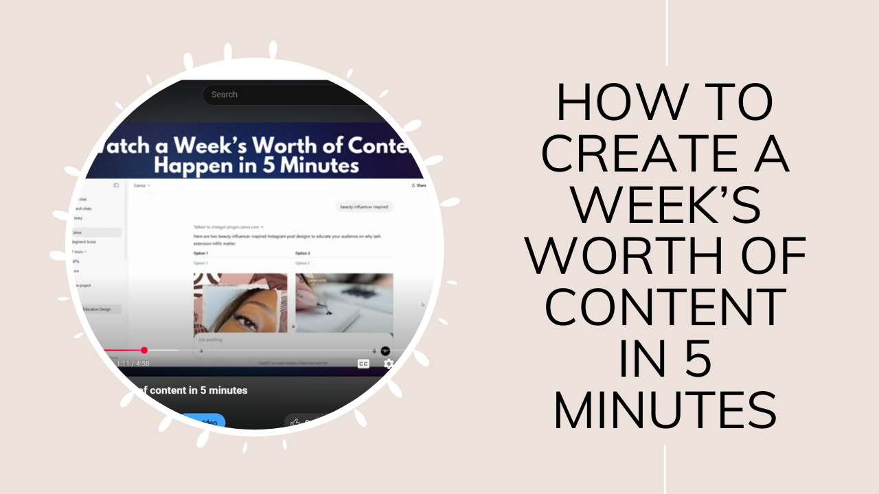 動画を読み込む: How to Create a Week’s Worth of Content in 5 Minutes Using ChatGPT