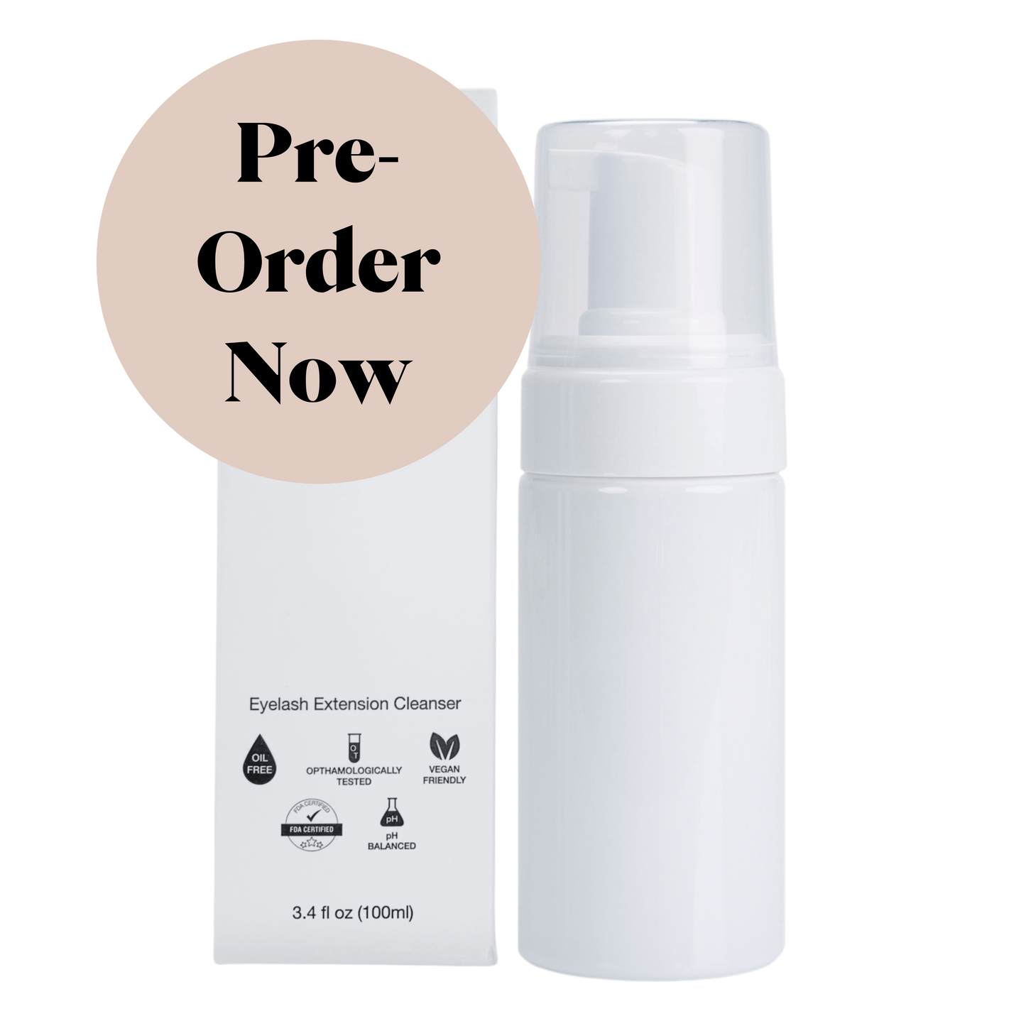 PRE ORDER - White Label Eyelash Extension Foaming Pump - 100ml