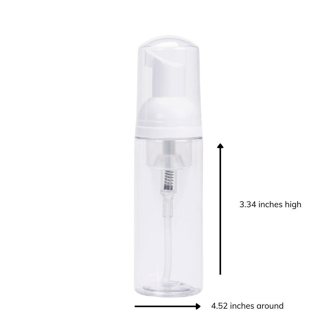 60ml clear foaming pump bottle with dimensions
